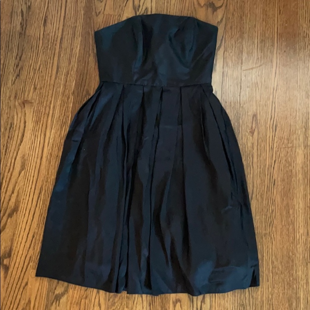 White House Black Market Strapless Silk Dress